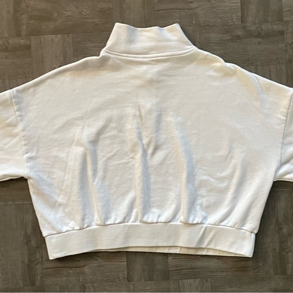 K-Swiss X Forever 21 Crop Jacket Women's Large/XL White Long Sleeve Pullover - Picture 5 of 11